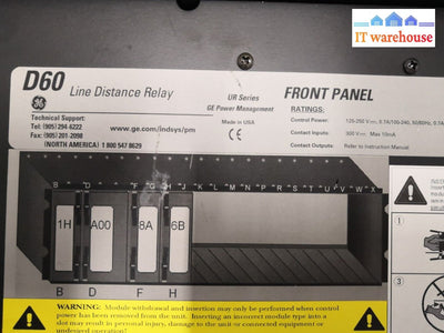 - Front Panel For Ge Multilin D60 Line Current Distance Relay