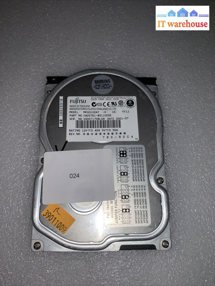 Fujitsu M1638Tau 2.5Gb Ide Hard Drive Ca01422 Tested