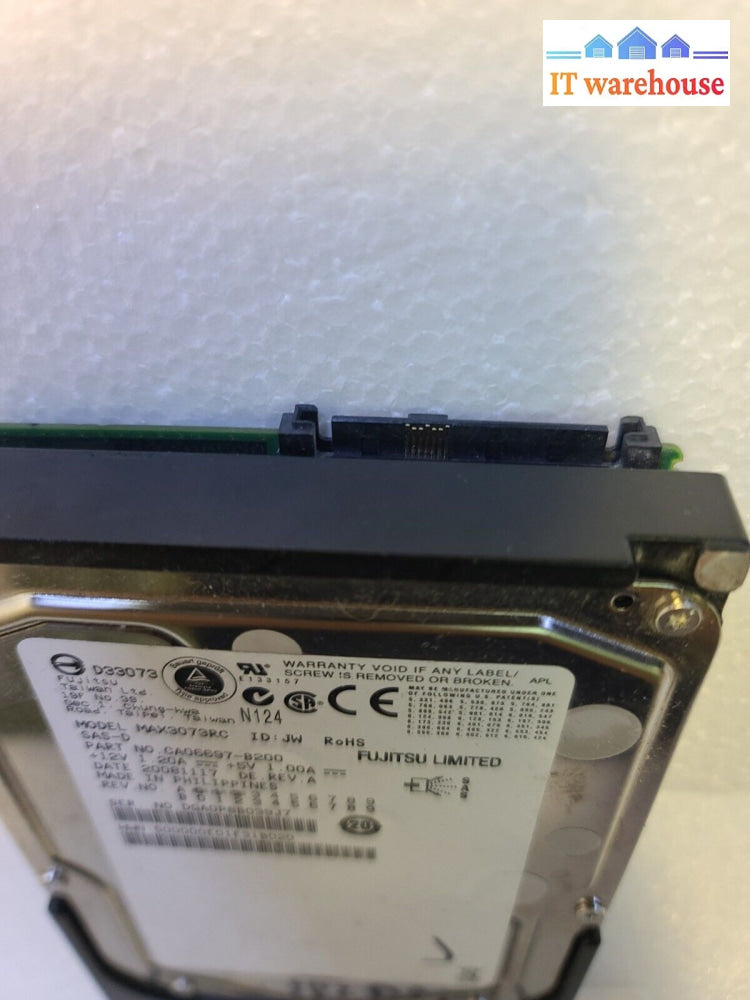 - Fujitsu Max3073Rc Ca06697 3.5’ 15K Rpm 73Gb Sas Hdd Hard Drive Tested