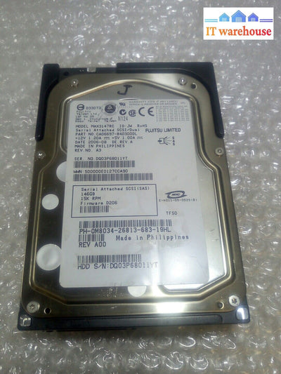 - Fujitsu Max3147Rc 146Gb Internal 15000 Rpm 3.5’ Hdd Hard Drive 0M8034