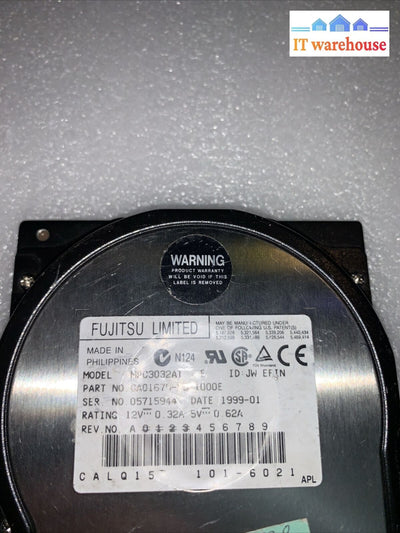 Fujitsu Mpc3032At 3.2Gb 3.5’ Ide Hard Drive Tested