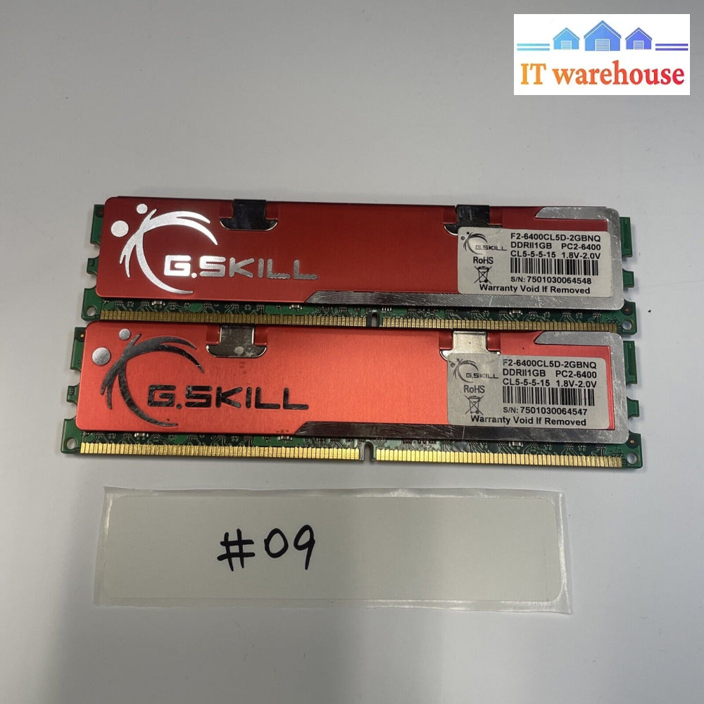 G.skill Pc2-6400 1 Gb Dimm 800 Mhz Ddr2 Sdram Memory (F2-6400Cl5D-2Gbnq)