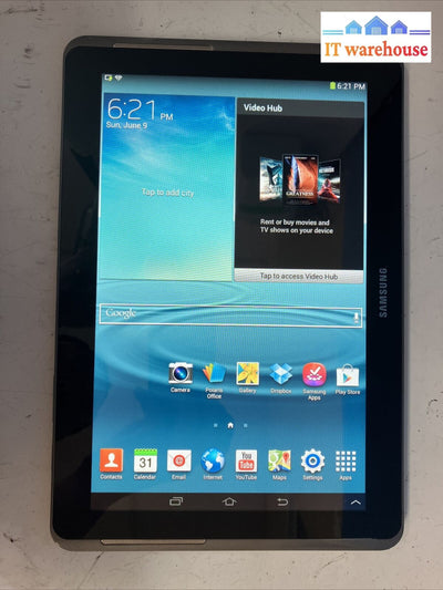 Galaxy Tab 2 Gt-P5113 10.1 Android Tablet 16Gb Storage Wi-Fi Black *Tested* ~