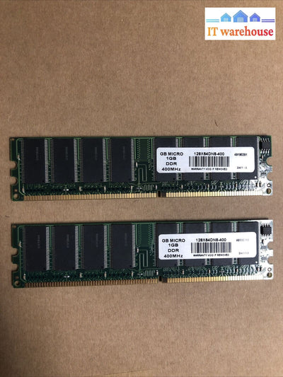 + Gb Micro 2Gb(2X1Gb) Ddr 400Mhz Memory