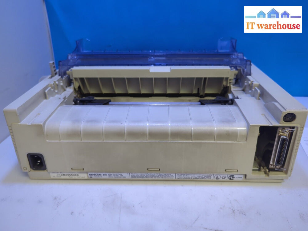 Genicom 930 Dot Matrix Printer Parallel Only Tested (* Read) -