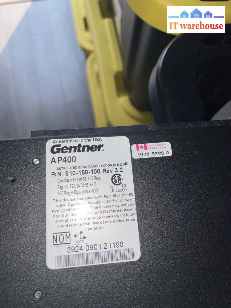 Gentner Ap400 Audio Conferencing Equipment 910-150-100 Ver 3.2