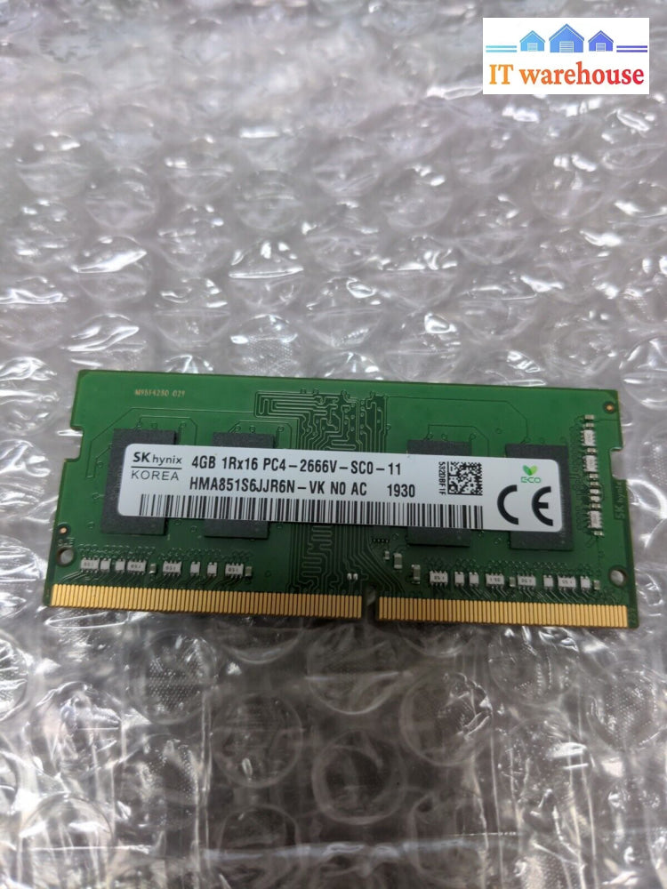 - Genuine Hynix Ddr4 4Gb Laptop Memory Pc4-2666V Hma851S6Jjr6N-Vk Tested