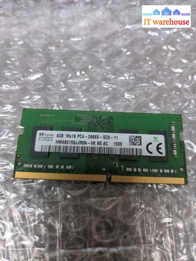 - Genuine Hynix Ddr4 4Gb Laptop Memory Pc4-2666V Hma851S6Jjr6N-Vk Tested