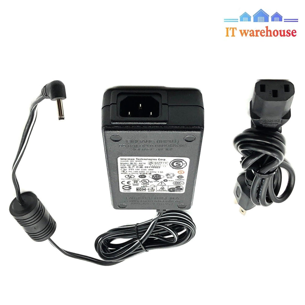 Genuine Intermec Ae16 Ac Power Supply Adapter 12V 2.5A 30W W/ Power Cord