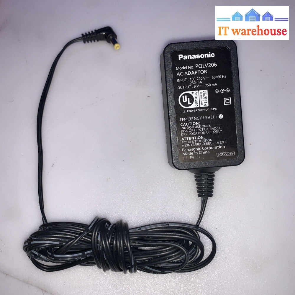 Genuine Panasonic Pqlv206 Ac Power Supply Adapter Charger Output 9V 750Ma