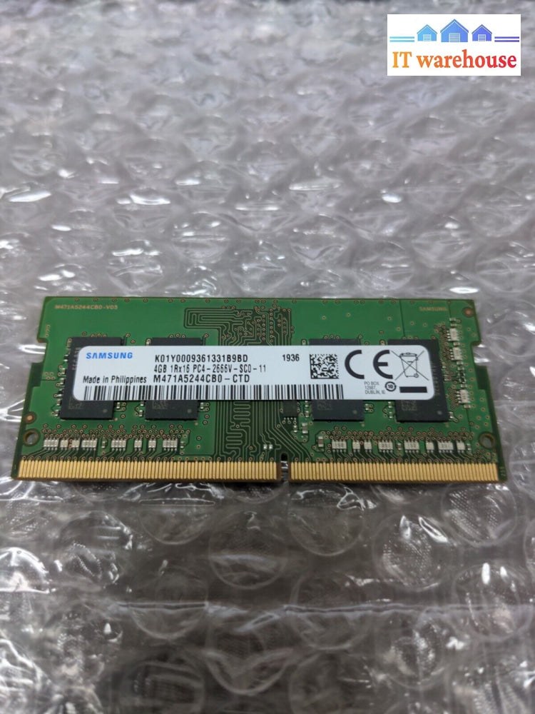 - Genuine Samsung 4Gb Pc4 Ddr4-2666V Laptop Memory Ram M471A5244Cb0-Ctd Tested