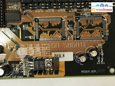 Gigabyte Ga-586Ate Motherboard W/ Intel Pentium 75Mhz 48Mb Ram + I/O Cards Tested