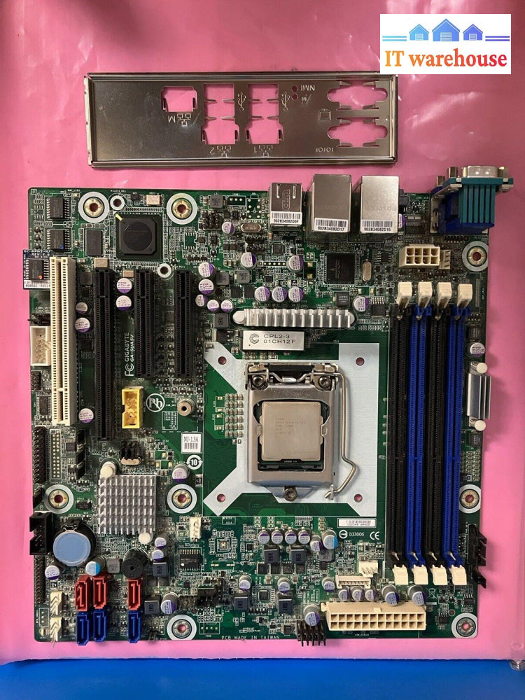 Gigabyte Ga-6Uasv Rev: 1.3 Lga 1155 Motherboard W/ Intel Xeon E3-1220 & Shield