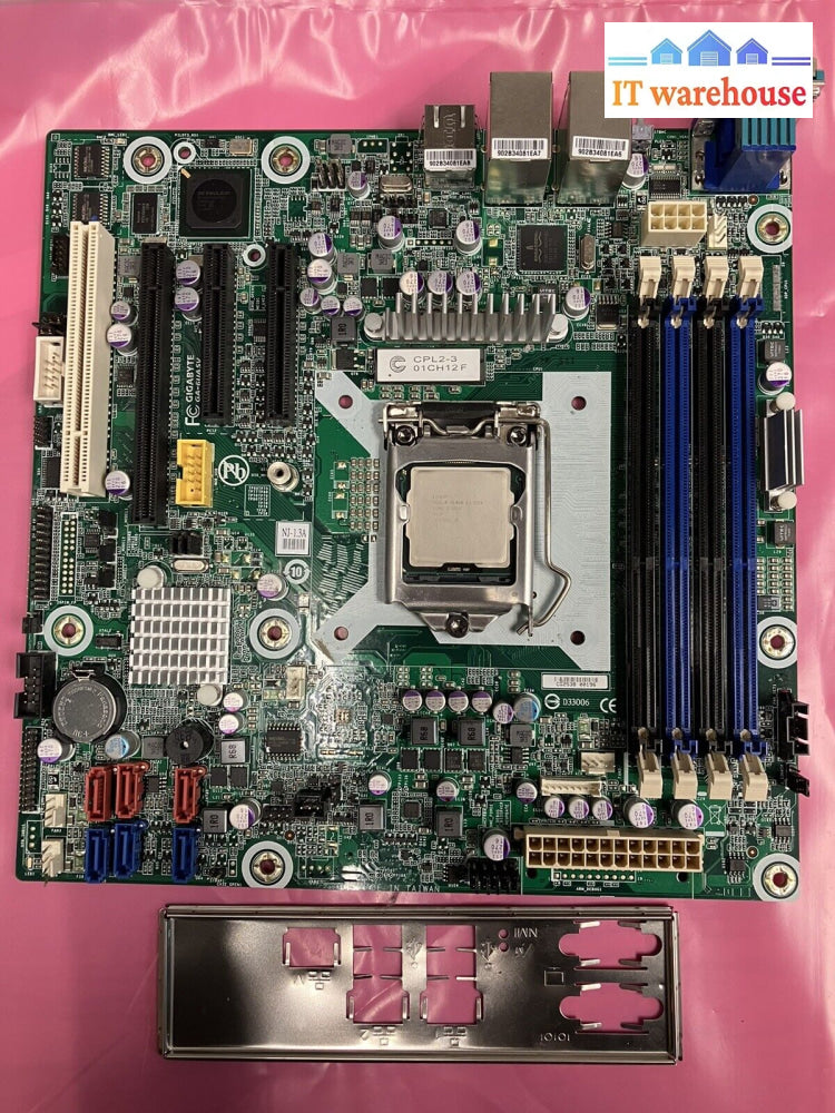 ~ Gigabyte Ga-6Uasv Rev: 1.3 Motherboard W/ Intel Xeon E3-1220 & Shield (No Bmc)