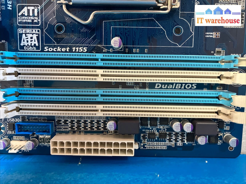 Gigabyte Ga-B75M-D3H Lga 1155 Ddr3 Motherboard W/ Intel I3-2120 Cpu + Io Plate ~