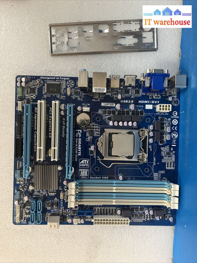 Gigabyte Ga-B75M-D3H Lga 1155 Ddr3 Motherboard W/ Intel I3-2120 Cpu + Io Shield~