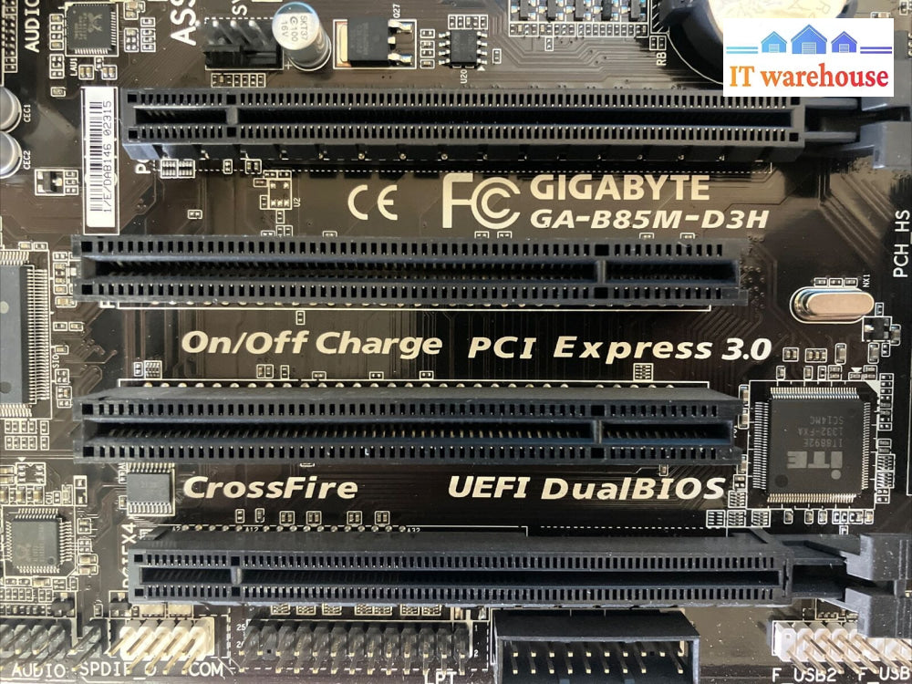 Gigabyte Ga-B85M-D3H Lga 1150 Hdmi Vga Dvi Micro Atx Motherboard With Io Plate ~