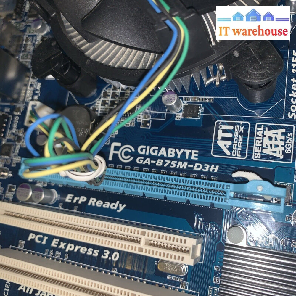 Gigabyte Ga-B85M-D3H Motherboard + I5-3470 Cpu(No Io Plate)