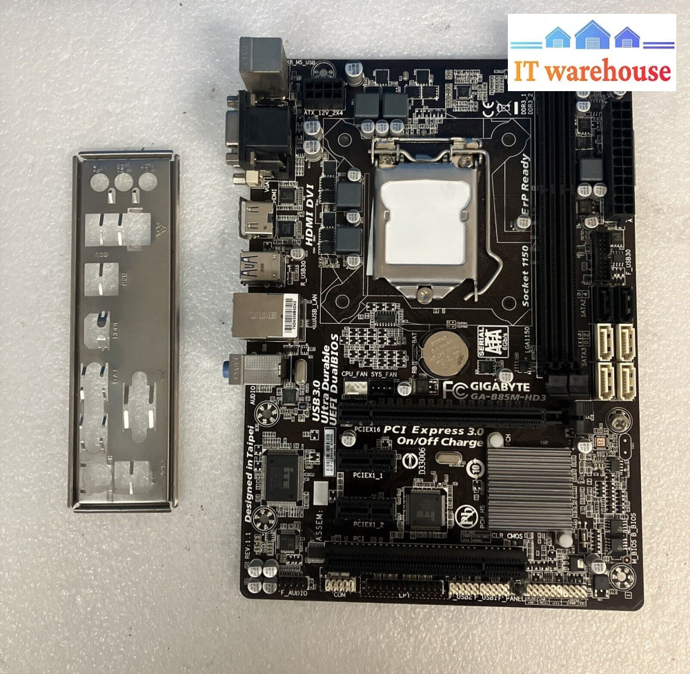 Gigabyte Ga-B85M-Hd3 Intel B85 Motherboard Lga 1150 Ddr3 Micro Atx