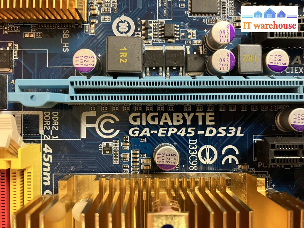 ~ Gigabyte Ga-Ep45-Ds3L Motherboard Socket 775 + Intel Q6600 Core 2 Quad Slacr