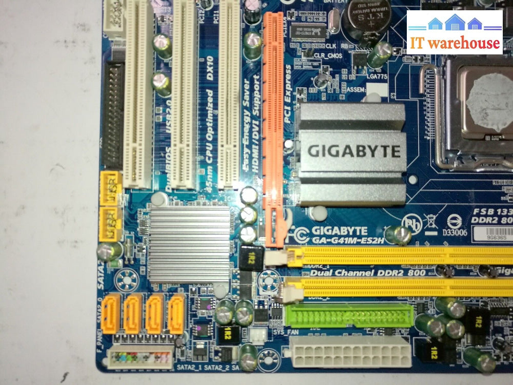 + Gigabyte Ga-G41M-Es2H Motherboard Socket 775 Ddr2 Intel G41 (No Cpu)