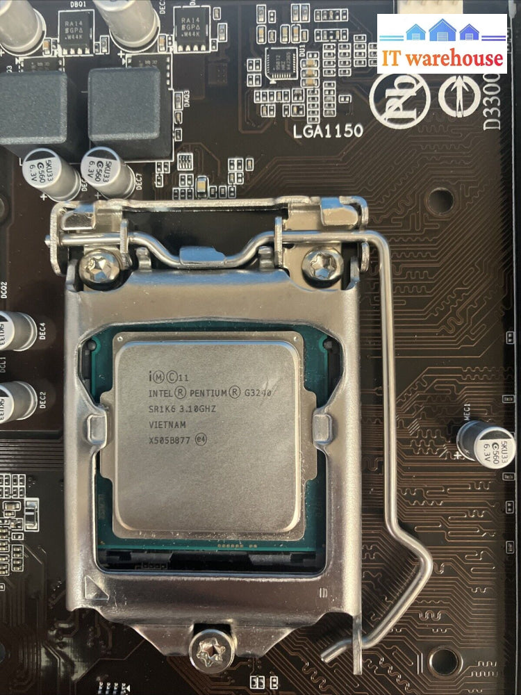 Gigabyte Ga-H81M-S2H Socket 1150 With Intel Pentium G3240 Cpu + I/O Shield ~