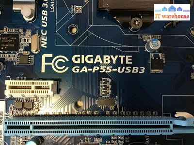 Gigabyte Ga-P55-Usb3 Lga 1156 Motherboard W/ Intel I5-660 Cpu + I/O Plate Tested