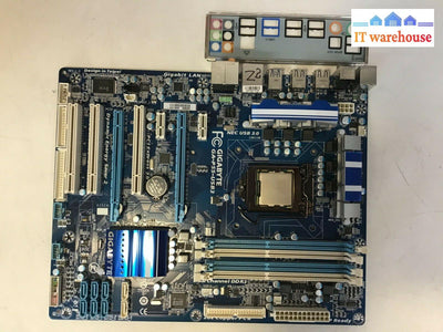 Gigabyte Ga-P55-Usb3 Lga 1156 Motherboard W/ Intel I5-660 Cpu + I/O Plate Tested