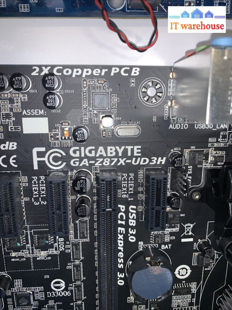 Gigabyte Ga-Z87X-Ud3H Z87 Motherboard 1150 + I7-4770 Cpu/ 16Gb Ram/ 1Gb Gpu