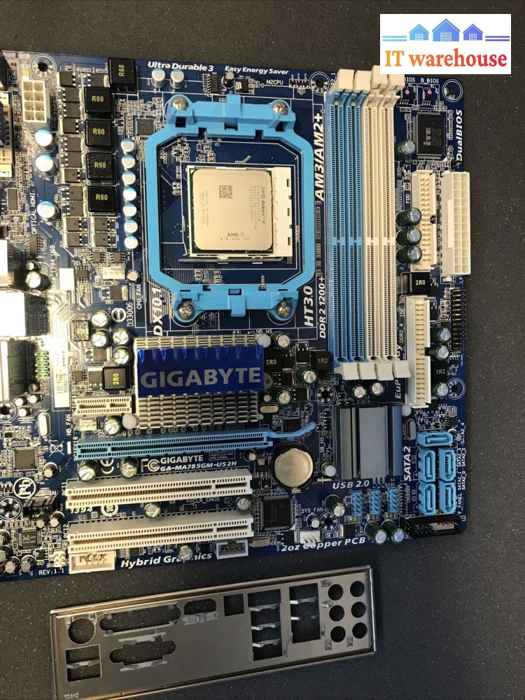 Gigabyte Technology Ga-Ma785Gm-Us2H Socket Am2 + Amd Motherboard W/ 640 Cpu