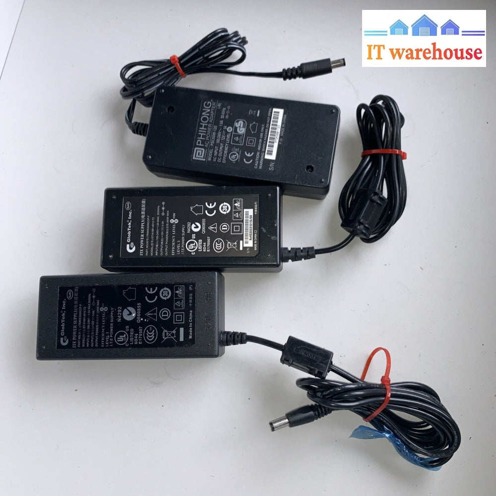 Globtek/Phihong Power Supply 100-240V 1.5A 50/60Hz 12V 5.0A 60W Gt-81081-6012