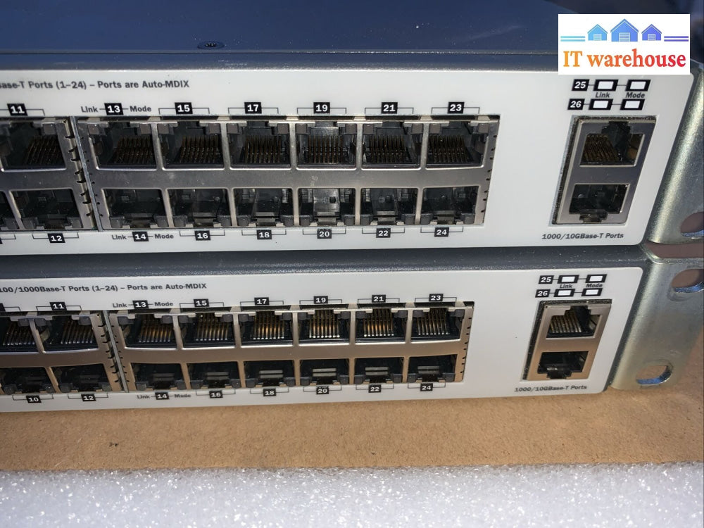 Grade A ~ (2X) Hp J9585A E3800-24G-2Xg 24-Port 10/100/1000 + 2X 10Gbe Switches