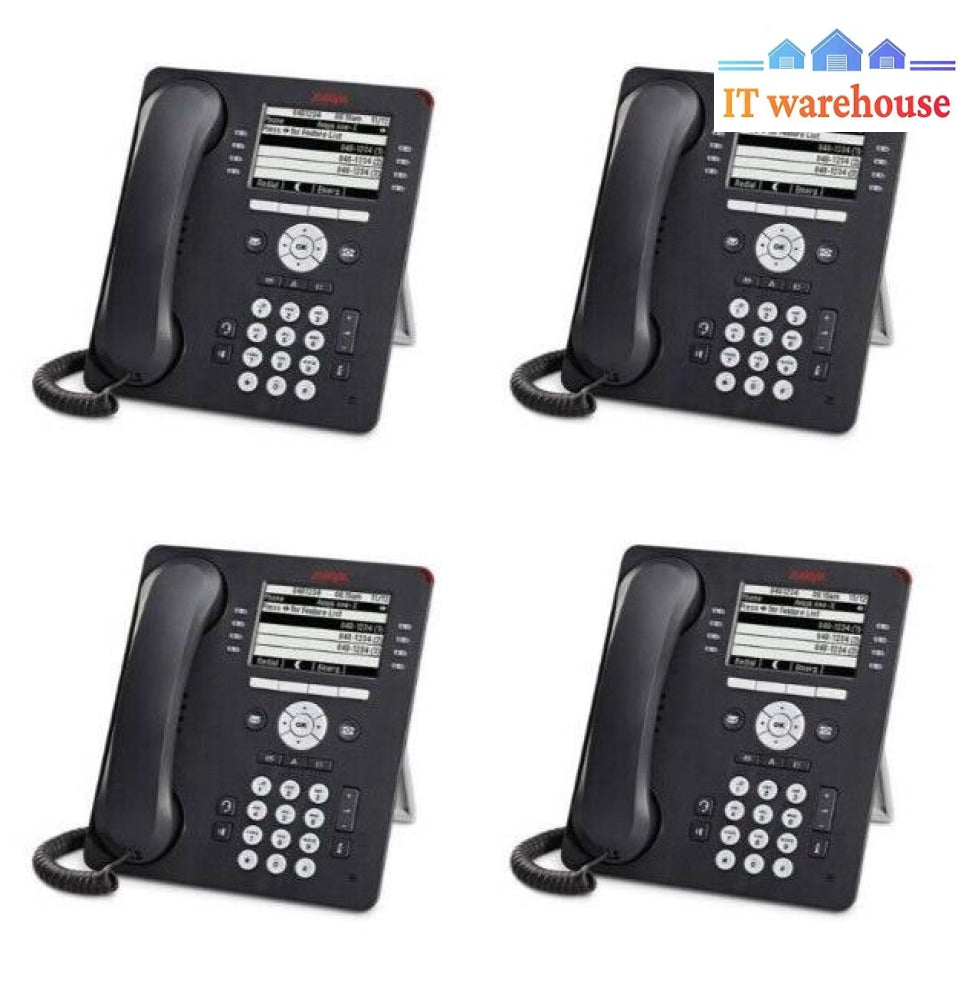 - (Grade A) 4X Avaya 9608G Business Ip Desk Phones With Handset + Stand