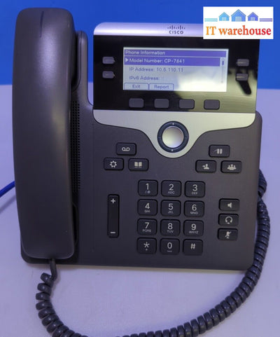 (Grade A) 50X Cisco Cp-7841-K9 4-Line Business Phone W/ Stand Handset & Cord-