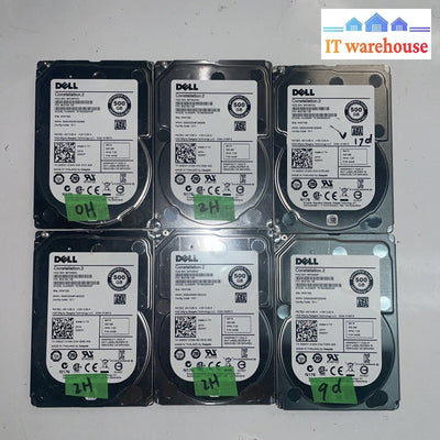 * (Grade A) 6X Dell Seagate 500Gb Hdd 2.5’ Sata Hard Drive 00X3Y St9500620Ns