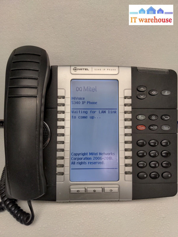 - (Grade A) 6X Mitel 5340 Ip Phone Backlit (50005071) With Handset And Stand