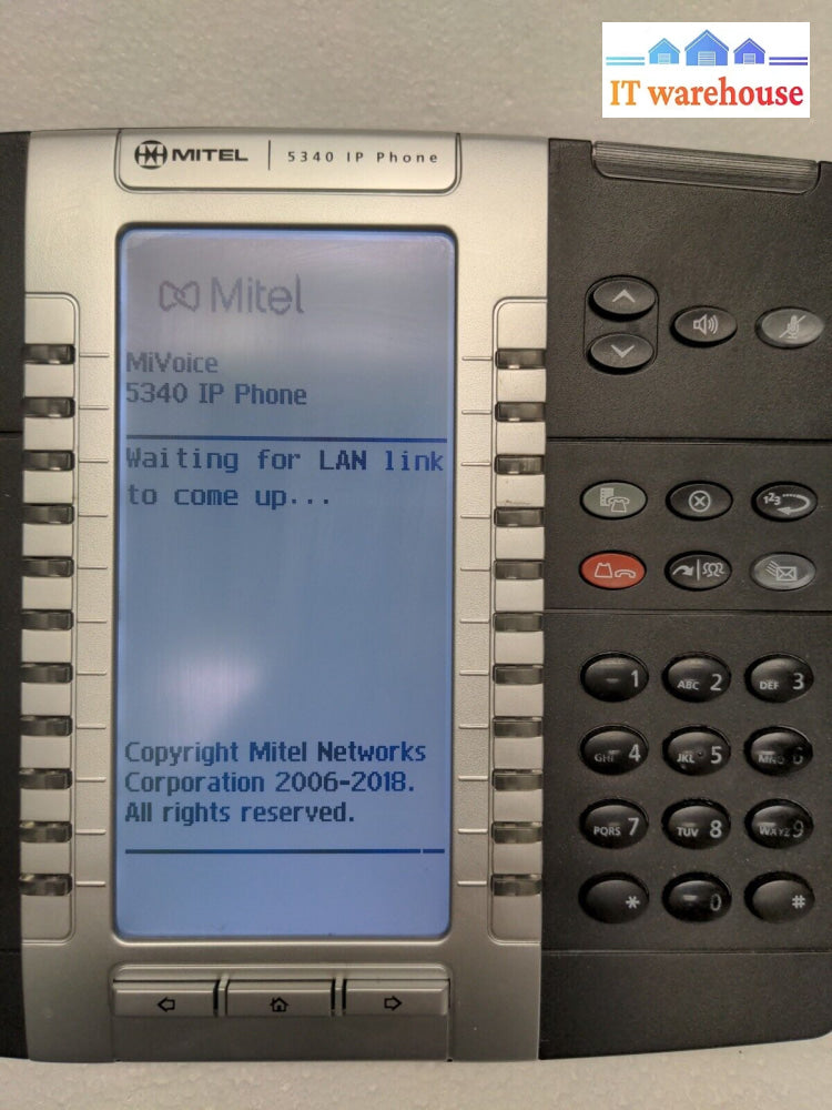 - (Grade A) 6X Mitel 5340 Ip Phone Backlit (50005071) With Handset And Stand