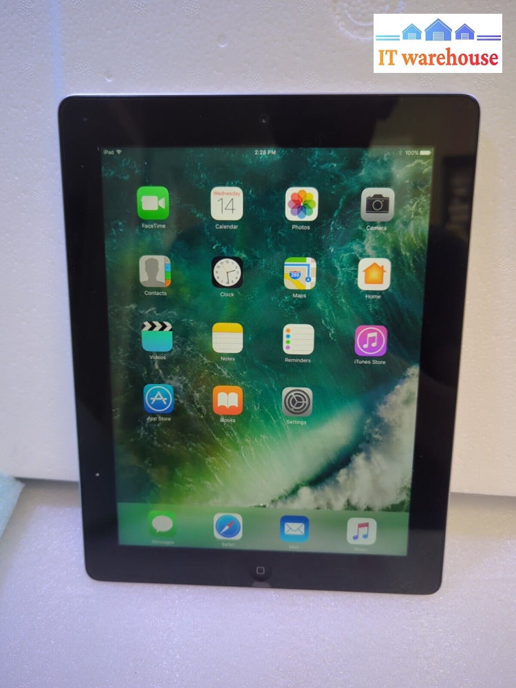 (Grade A) Apple Ipad 4Th Gen A1458 16Gb Wi-Fi 9.7’’ - Black (Md510C/A)