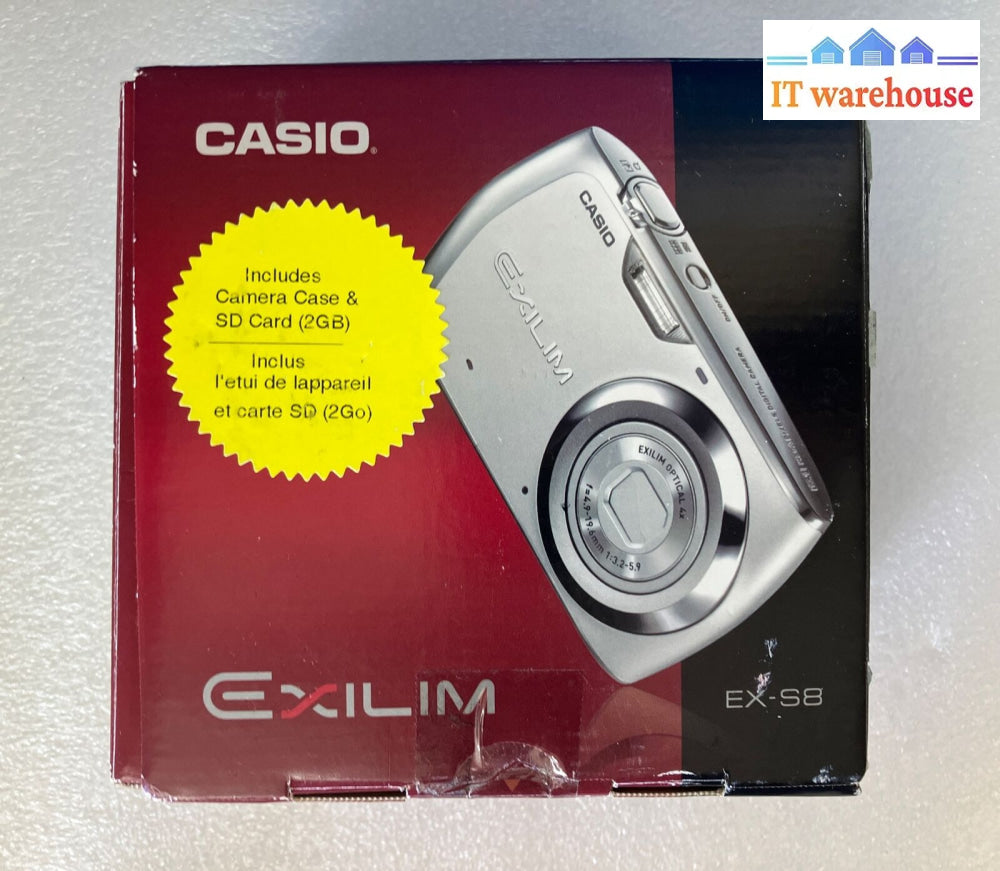 (Grade A) Casio Youtube Exilim Ex-S8 1.2Mp Digital Camera With Accessories ~