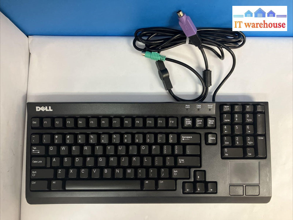 (Grade A) Dell 0Th827 Black Keyboard Usb Ps/2 Built-In Touchpad Sk-3211 Tested ~