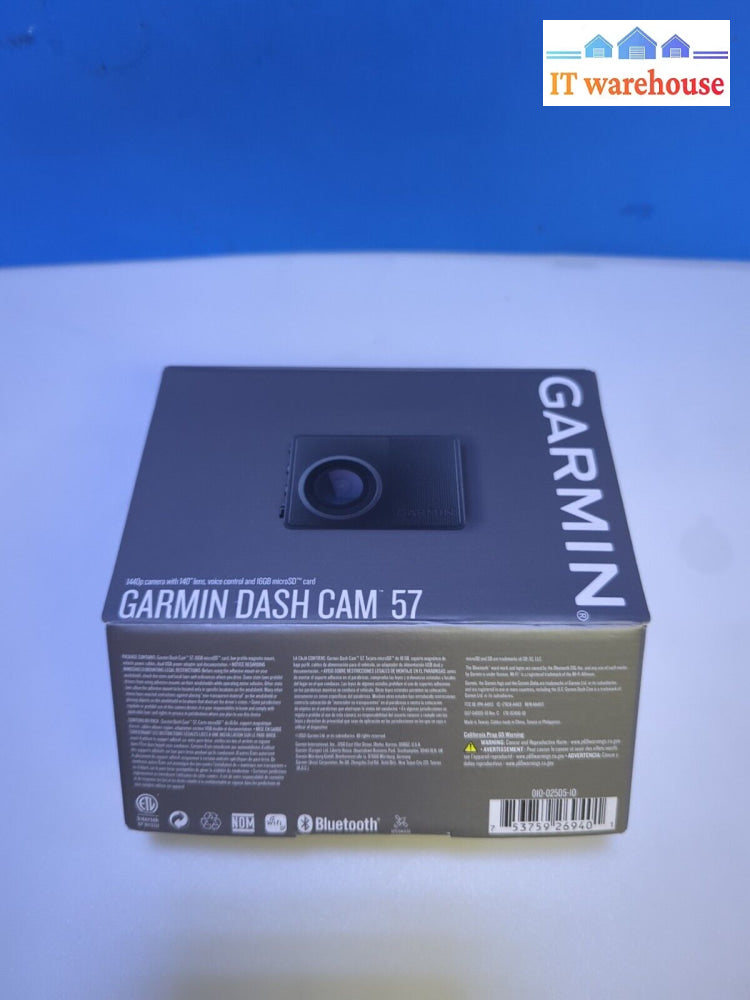 (Grade A) Garmin Dash Cam 57 1440P 140-Degree Fov With 16Gb Card Tested -