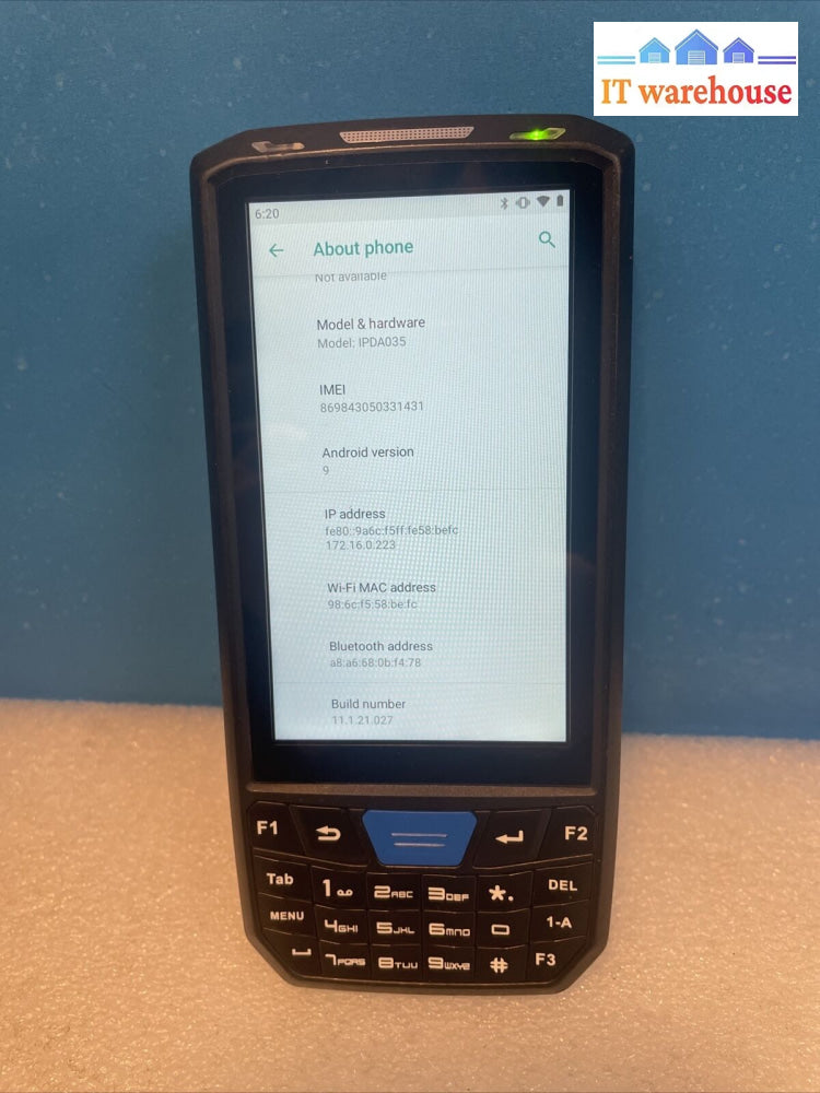 (Grade A) Munbyn Ipda035 Pda Scanner Android 9.0 Os