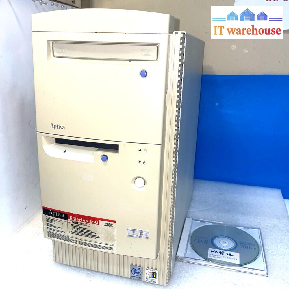 Grade A (Rare)- Vintage Ibm E-55U P3 500Mhz 196Mb 40Gb Dvd-Rom Windows 98 Se