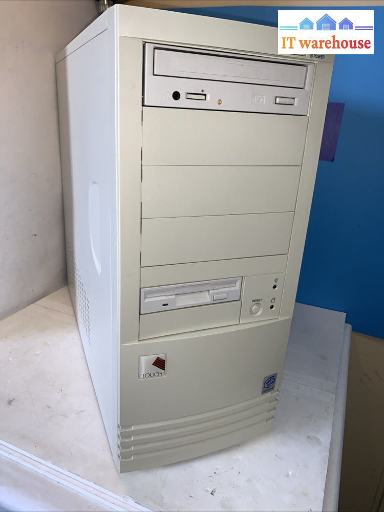 Grade A ~ Vintage Desktop Pc Case With Psu + Cd Rom Floppy Disk Drive