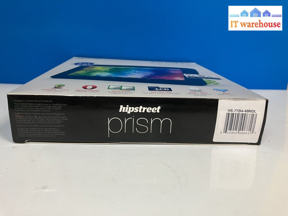 ~ Hipstreet Prism Tablet 7’ 16:9 Touch Screen 1Gb Ram 8Gb 1.2Ghz Cpu Android4