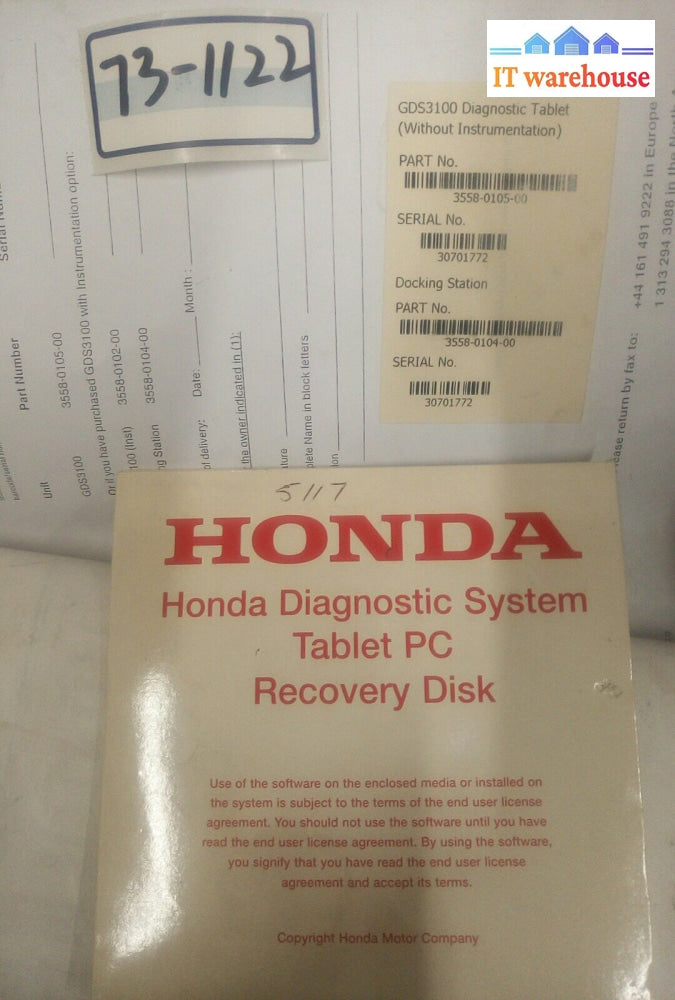 Honda Teradyne Gds3100 Automotive Diagnostic System Tablet W/ Docking Station* @