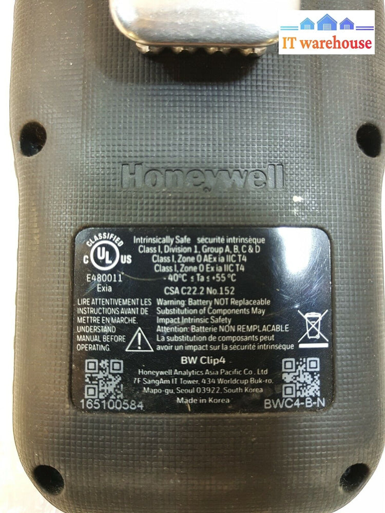 - Honeywell Bw Clip 4 Personal Gas Monitor (Expiry For Parts)