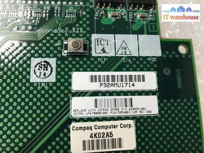 Hp 249933-001 Ml350 G2 Feature Board Scsi Vga Lan Card @@@