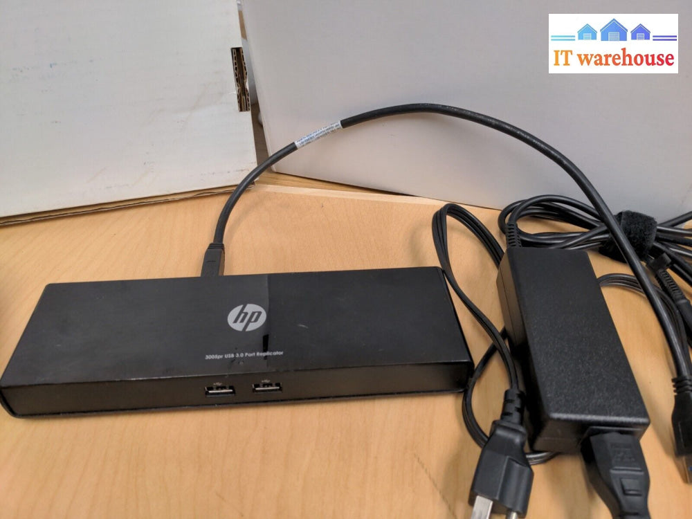 - Hp 3005Pr Usb 3.0 Port Replicator Docking Station Hstnn-Ix06 681280-001 W/Ac