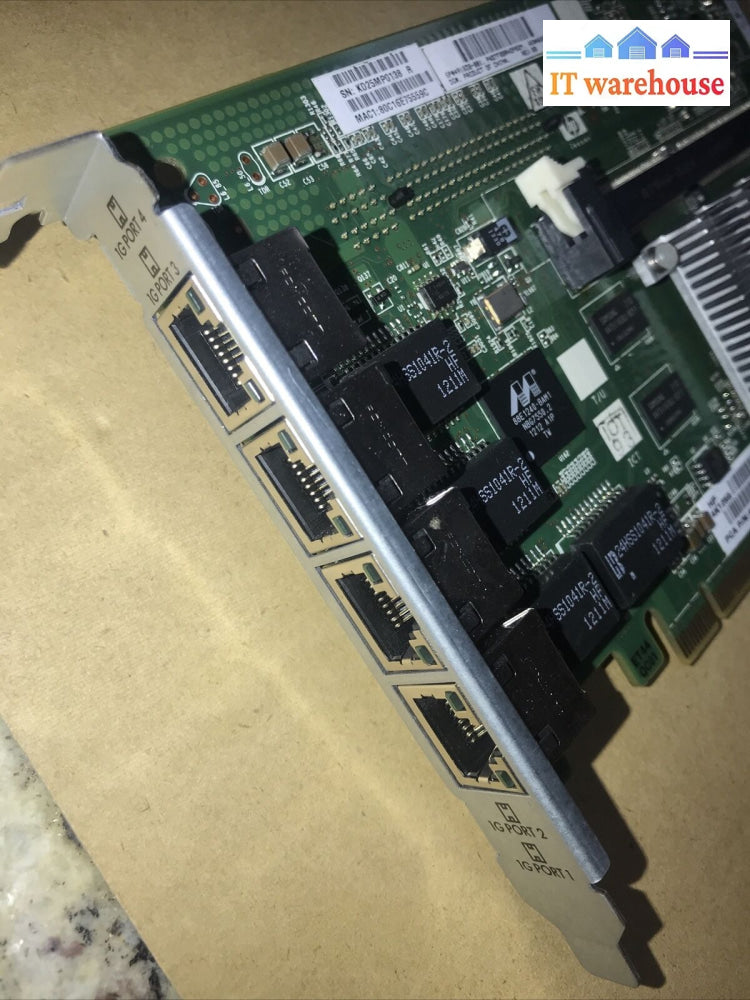 Hp 491838-001 Quad Port Gigabit Pcie Network Adapter 468001-001 4K1255 4 Ports